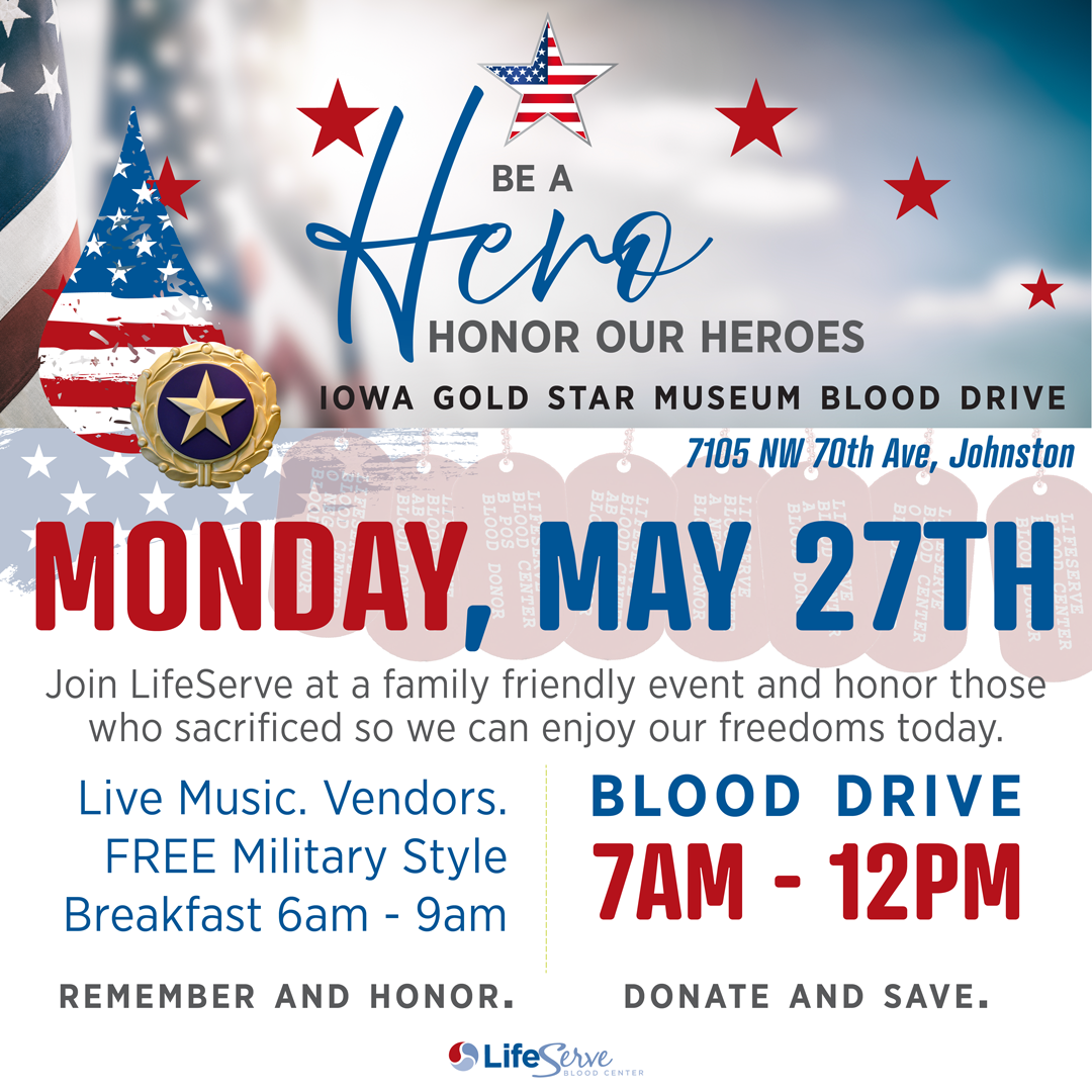 Memorial Day Gold Star Museum Blood Drive